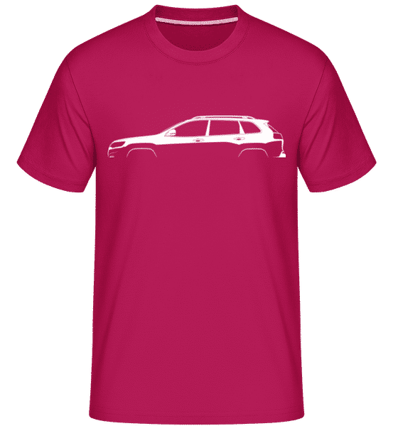 Preview: 'Jeep Cherokee (KL)' Silhouette - Shirtinator Men's T-Shirt - Magenta - Front