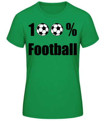 100 % Football - T-shirt femme B&C - Vert irlandais - Devant