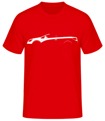 'Opel Cascada' Silhouette - Männer Basic T-Shirt - Rot - Vorne