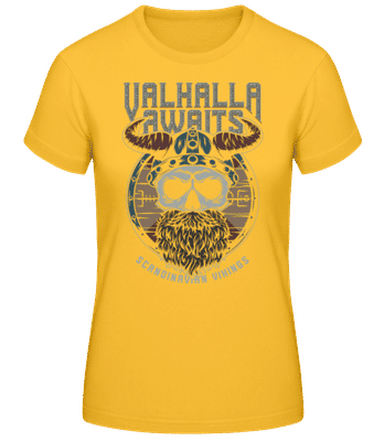 Scandinavian Vikings - Dámské basic tričko - Zlatožlutá - Napřed