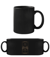 Art Deco Sternzeichen Widder · Schwarze Tasse