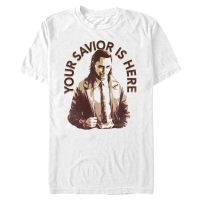 Marvel - Loki - Loki Your Savior Is Here - Männer T-Shirt - Weiß - Vorne