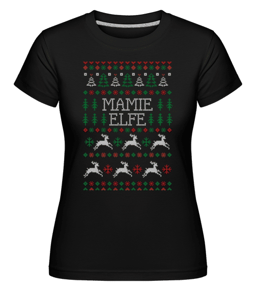Aperçu: Mamie Elfe -  T-shirt Shirtinator femme - Noir - Devant