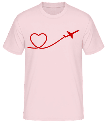 Dépliant Coeur - T-shirt standard Homme - Rose - Devant