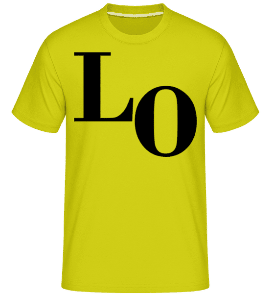 Preview: Lo -  Shirtinator Men's T-Shirt - Lime - Front