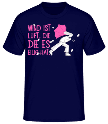 Was Ist Wind? - Männer T-Shirt B&C - Marine - Vorne