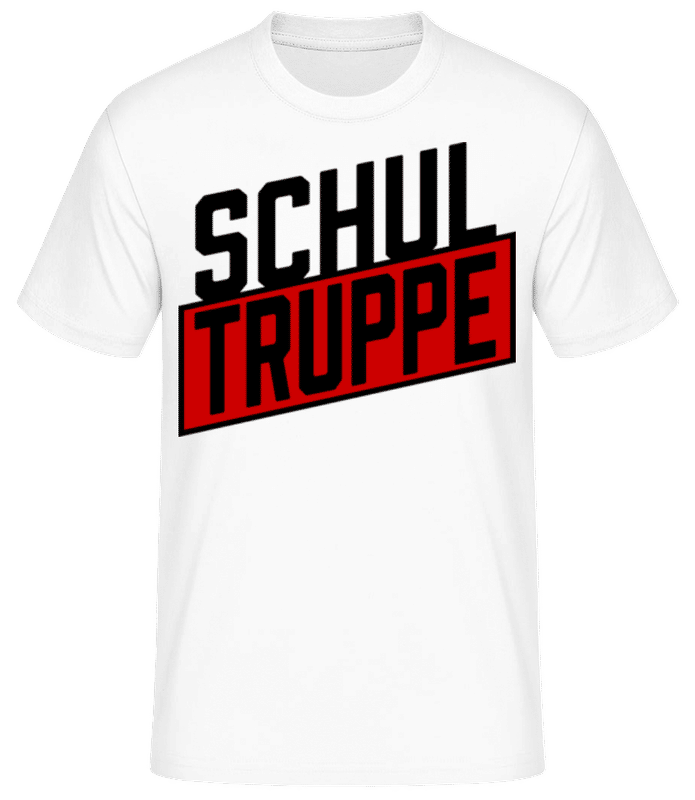 Vorschau: Schul Truppe - Männer Basic T-Shirt - Weiß - Vorne