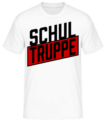 Schul Truppe - Männer Basic T-Shirt - Weiß - Vorne