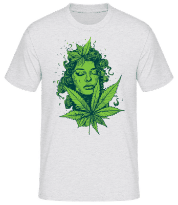 Cannabis Head Woman - Camiseta básica para hombre - Gris moteado - delante