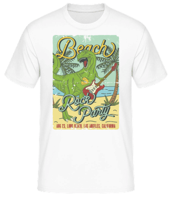 Beach Rock Party - Men's Basic T-Shirt - White - Front