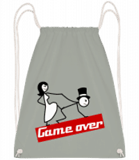 Game Over - Drawstring Backpack - Anthracite - Vorn