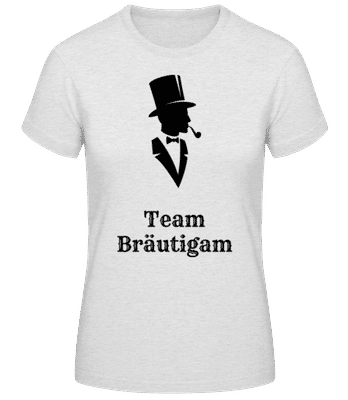 Gentlemen Team Bräutigam Schwarz - Frauen T-Shirt B&C - Grau meliert - Vorne