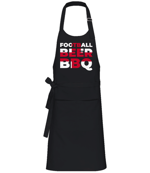 Preview: Football Beer BBQ - Standard Apron - Black - Front