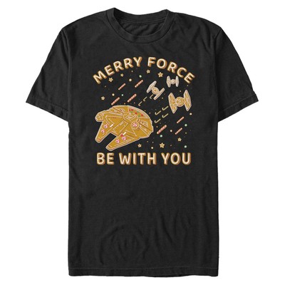 Star Wars - Millennium Falcon Gingerbread Falcon - Christmas - Homme T-shirt - Noir - Devant