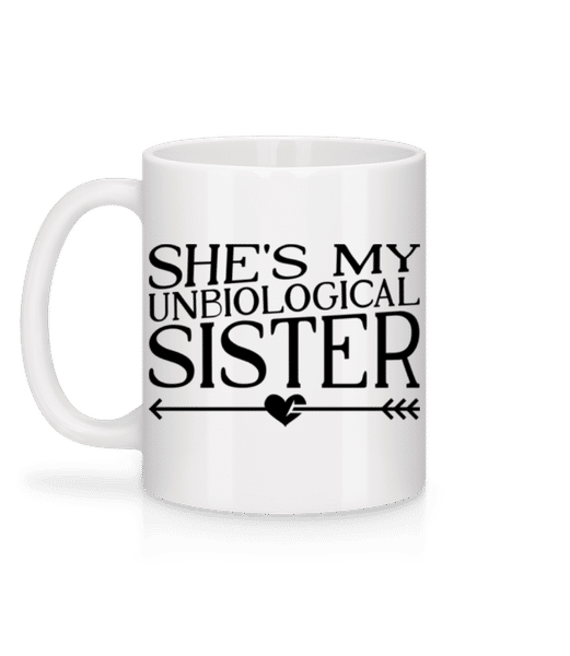 Aperçu: Unbiological Sister - Mug en céramique blanc - Blanc - Derrière