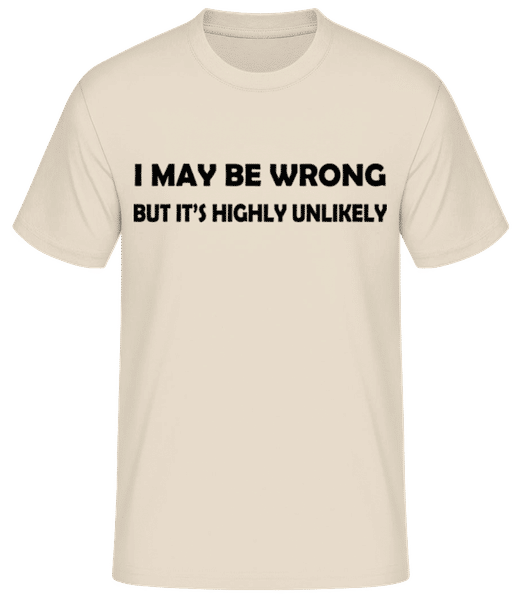 Aperçu: I May Be Wrong - T-shirt standard Homme - Crème - Devant