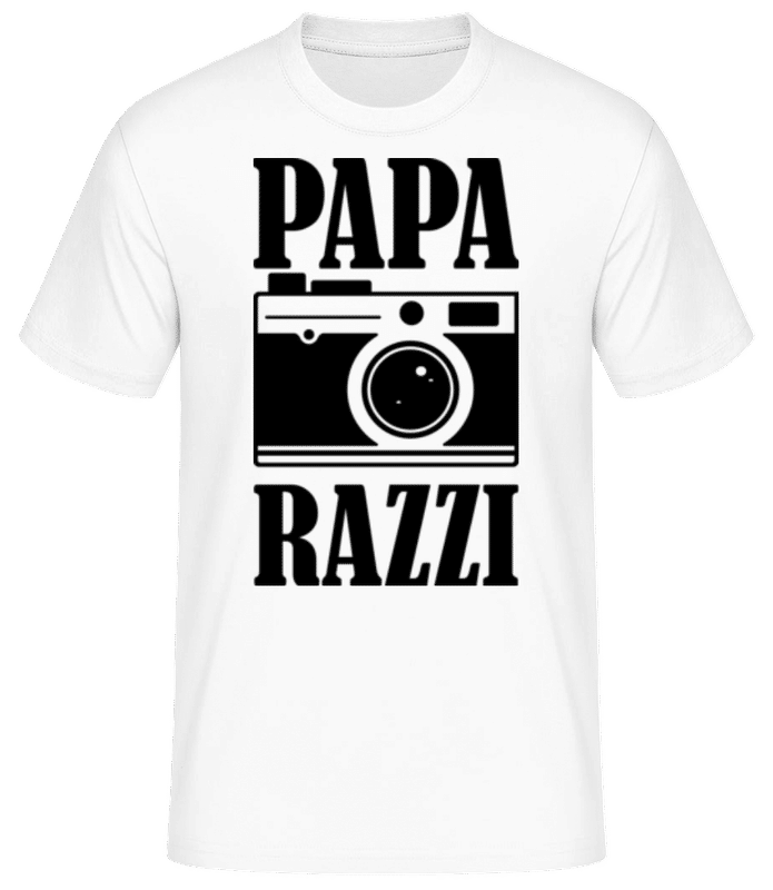 Vorschau: Papa Razzi - Männer Basic T-Shirt - Weiß - Vorne