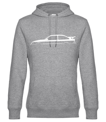 'Ford Sierra RS500 Cosworth' Silhouette - Pánska štandardná mikina s kapucňou - Melírovo šedá - Predné