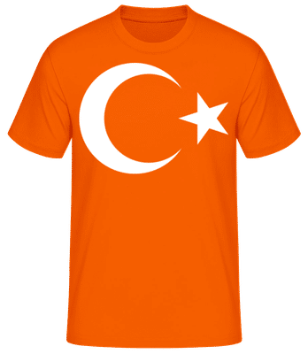 Turecko Polmesiac S Hviezdou - Pánske tričko B&C - Oranžová - Predné