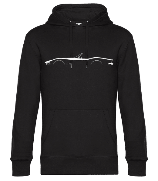 Aperçu: 'Chevrolet Corvette C3 Con.' Silhouette - Sweat à capuche premium Unisexe - Noir - Devant