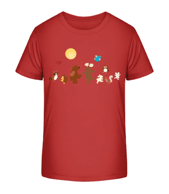 Baby Animal Party - Detské Bio tričko Stanley Stella 2.0 - Červená - Napřed