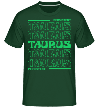 Zodiac Taurus - T-Shirt Shirtinator homme - Vert bouteille - Devant