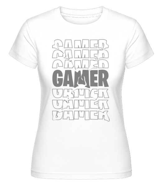 Aperçu: Gamer Design -  T-shirt Shirtinator femme - Blanc - Devant