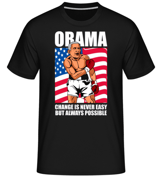 Aperçu: Obama -  T-Shirt Shirtinator homme - Noir - Devant