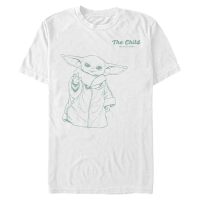 Star Wars - Mandalorián - The Child Playful Child - Pánske Tričko - Biela - Predné