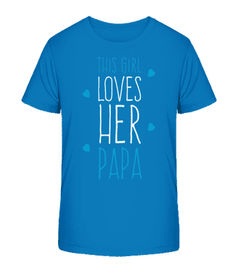This Girl Loves Her Papa - Detské bio tričko Stanley Stella 2.0 - Kráľovská modrá - Predné