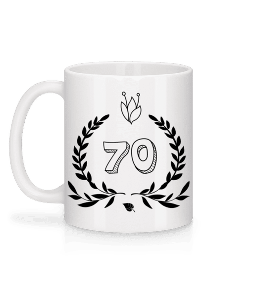 Aperçu: Anniversaire Des Années 70 - Mug en céramique blanc - Blanc - Derrière