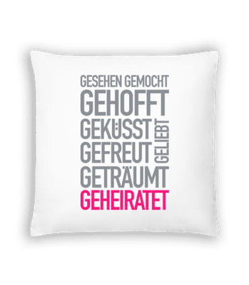 Geheiratet Quote - Kissen - Weiß - Vorne