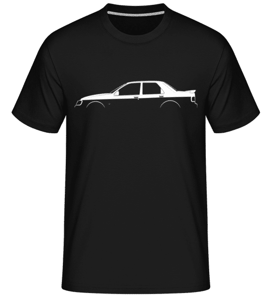 Preview: 'Ford Sierra Sapphire RS C.' Silhouette - Shirtinator Men's T-Shirt - Black - Front