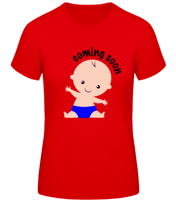 Baby Boy Announcement - Frauen Basic T-Shirt - Rot - Vorne