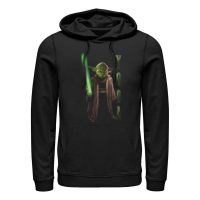 Star Wars - High Republic - Yoda Hero Shot - Unisex Mikiny s kapucí - Černá - Napřed