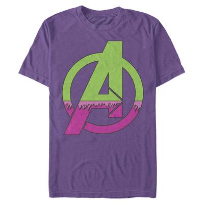 Marvel - Avengers - Logo Avenger Hulk Costume - Hombres Camiseta - Lila - delante