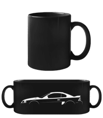 'Ford Mustang GT 1993' Silhouette · Schwarze Tasse