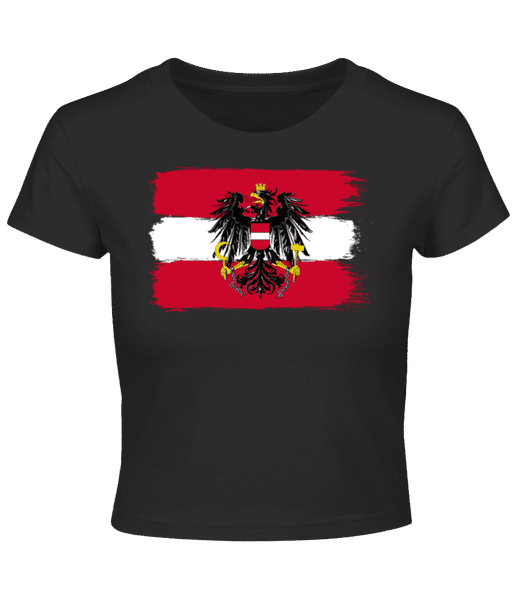 Aperçu: Drapeau Autriche - Crop top - Noir - Devant