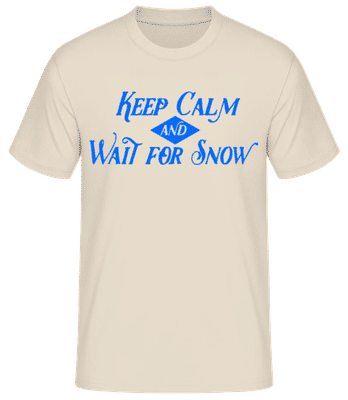 Wait For Snow - Men's Basic T-Shirt - Cream - Front