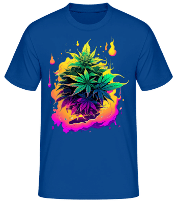 Rainbow Cannabis Flowers - Camiseta básica para hombre - Azul real - delante