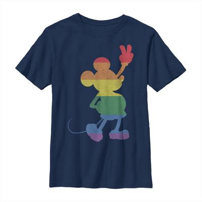 Disney Classics - Micky Maus - Mickey Love Is Love Pride - Gay Pride - Kinder T-Shirt - Marine - Vorne