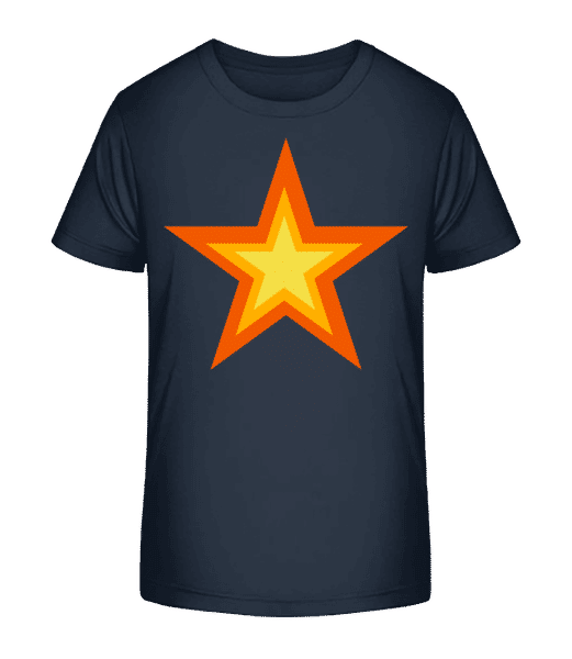 Aperçu: Étoile Logo - T-shirt bio Enfant Stanley Stella 2.0 - Bleu marine - Devant