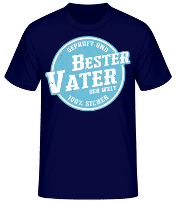 Bester Vater Der Welt - Männer Basic T-Shirt - Marine - Vorne