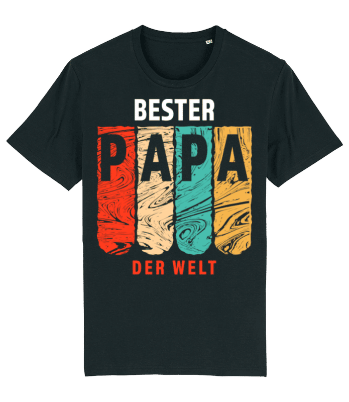 Vorschau: Bester Papa der Welt - Männer Bio T-Shirt Stanley Stella 2.0 - Schwarz - Vorne