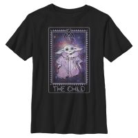 Star Wars - The Mandalorian - The Child Cosmic Tarot - Niños Camiseta - Negro - delante