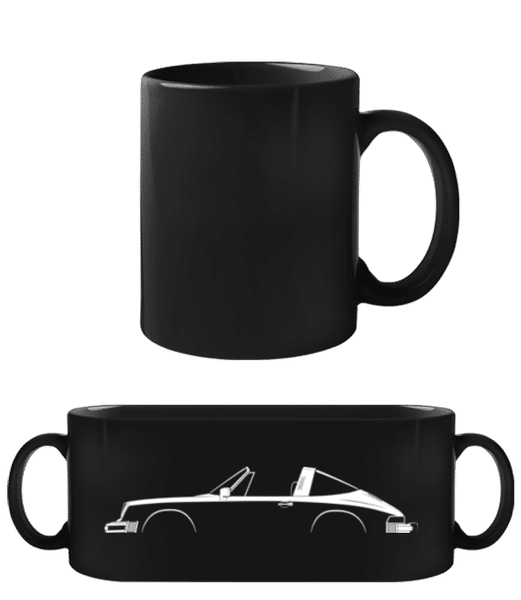 Aperçu: 'Porsche 911 Car. 3.2 Targa' Silhouette - Tasse Noire - Noir - Devant