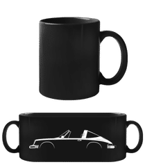 'Porsche 911 Car. 3.2 Targa' Silhouette · Taza negra