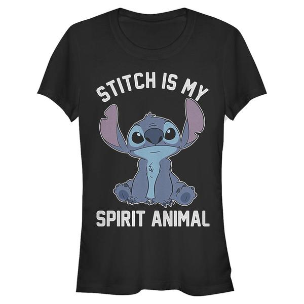 Aperçu: Disney - Lilo & Stitch - Stitch Spirital Animal - Femme T-shirt - Noir - Devant