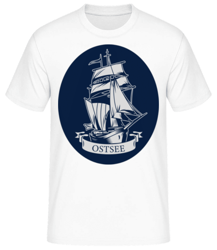 Vorschau: Ostsee - Männer Basic T-Shirt - Weiß - Vorne