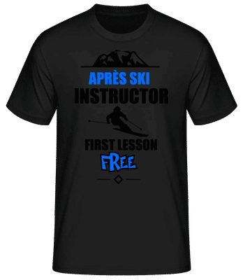 Apre`s Ski Instructor Mountain - Pánské basic tričko - Černá - Napřed